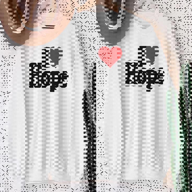 I Love Heart Hope Namee On A スウェットシャツ 年配の女性への贈り物