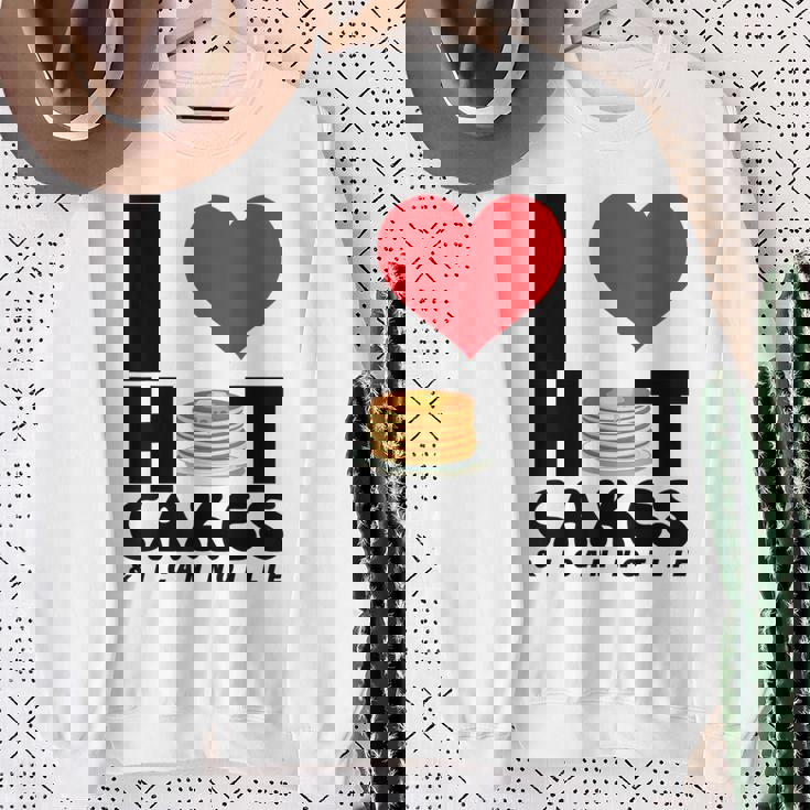 I Love Heart ホットケーキ パンケーキ Flapjacks Can Not Lie Foodie スウェットシャツ 年配の女性への贈り物