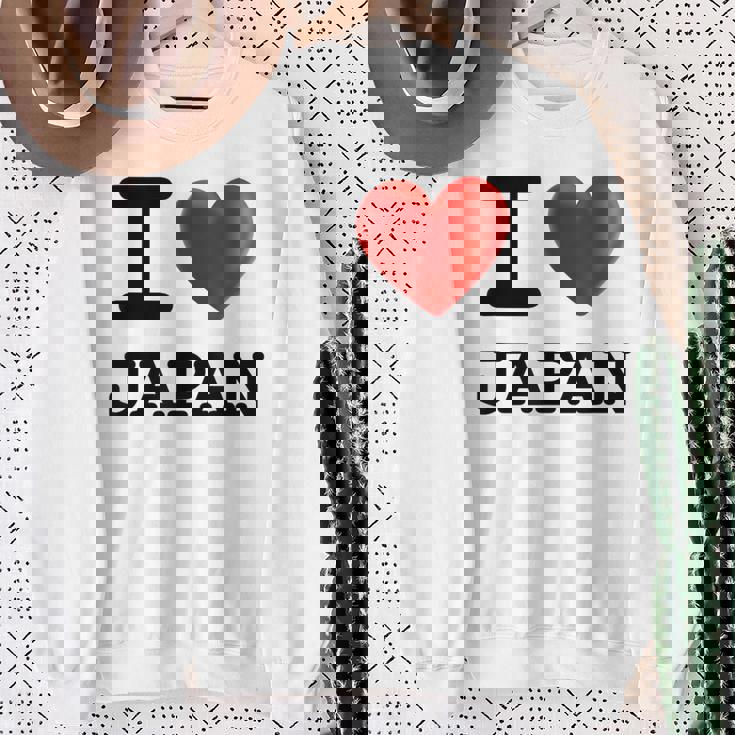 I Love Japan お土産 観光ハート スウェットシャツ 年配の女性への贈り物