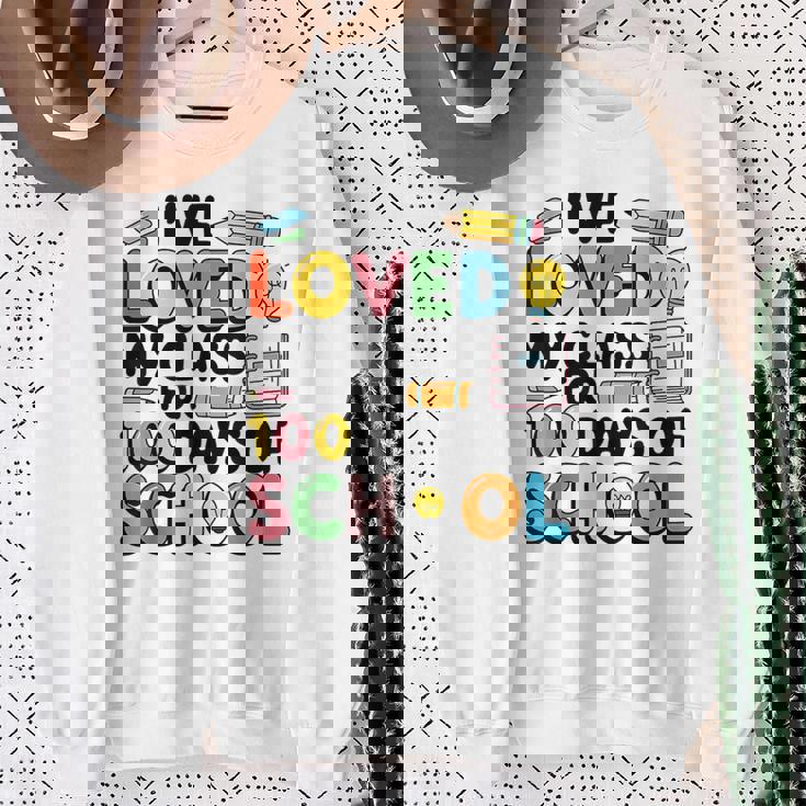 I Love Love My Class For 100 Days Ofchool 100Th スウェットシャツ 年配の女性への贈り物