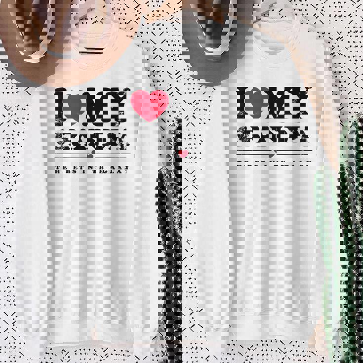 I Love My Grandpa I Heart My Grandpa スウェットシャツ 年配の女性への贈り物