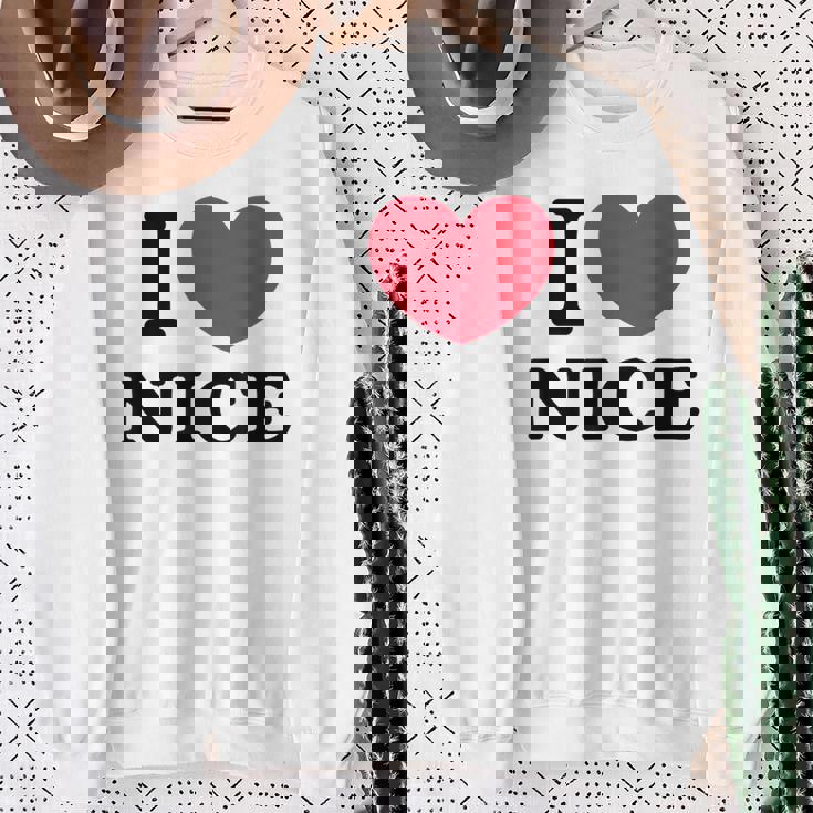 I Love Nice アイ・ラブ・ニース スウェットシャツ 年配の女性への贈り物