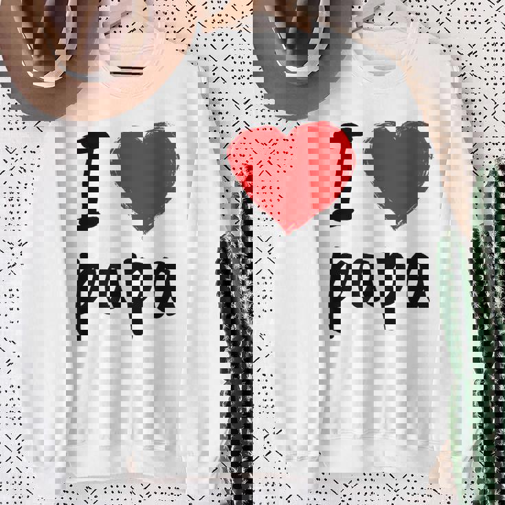 I Love You PapaCool Happy Father's Day Best Daddy スウェットシャツ 年配の女性への贈り物