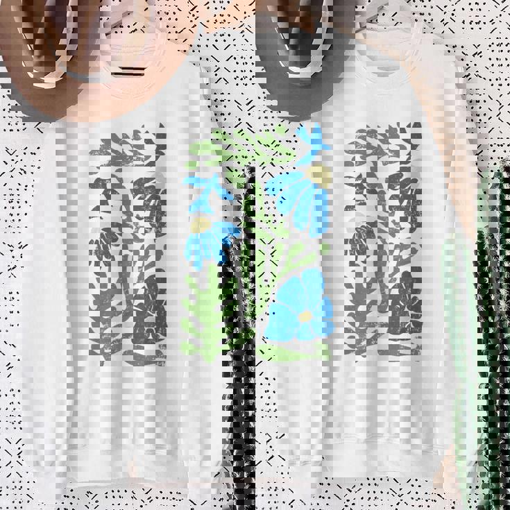 Matisse 抽象 秋 造花 美的 ペイント 長袖tシャツ スウェットシャツ 年配の女性への贈り物