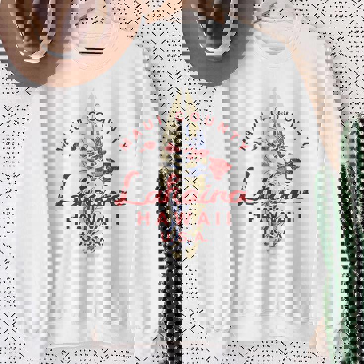 Maui Lahaina ヴィンテージ ハワイ諸島 長袖tシャツ スウェットシャツ 年配の女性への贈り物