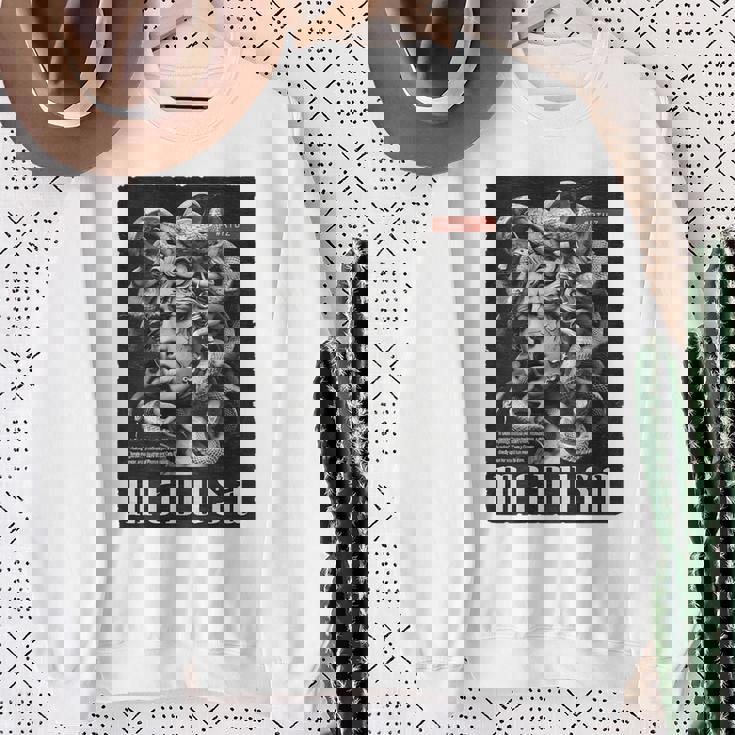 Medusa Backprint 女神の蛇 ギリシャ神話 バックプリント メデューサ スウェットシャツ 年配の女性への贈り物