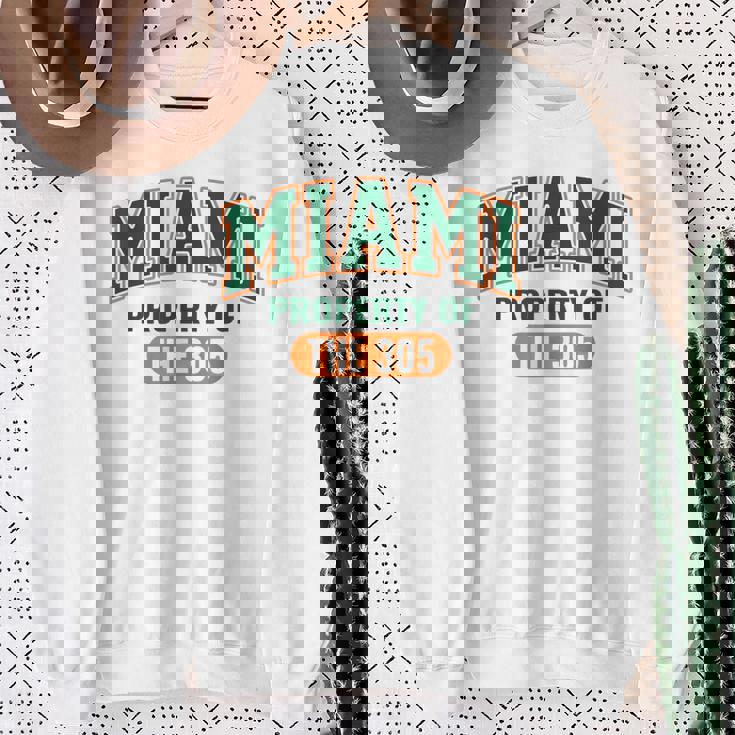 Miami Property 305 ストリートウェア マイアミシティカルチャースタイル スウェットシャツ 年配の女性への贈り物