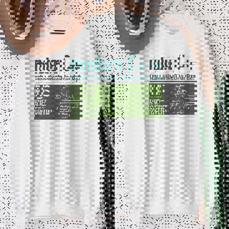 Modern C リッチなナチュラルビットとバイトプログラミング スウェットシャツ 年配の女性への贈り物