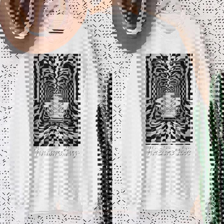 Monochrome Magic 幾何学トリックアート 長袖tシャツ スウェットシャツ 年配の女性への贈り物