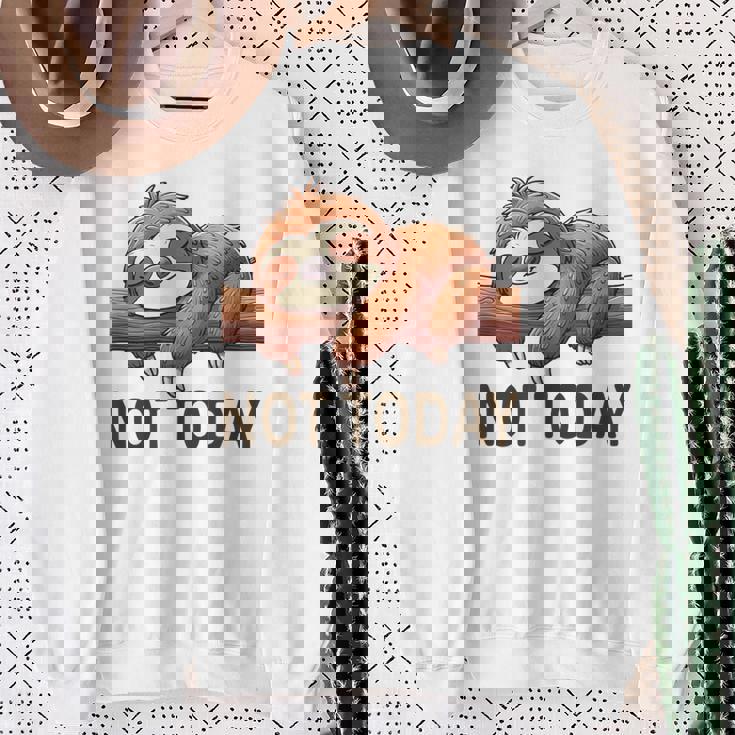 Not Todayloth 今日はナマケモノ スウェットシャツ 年配の女性への贈り物