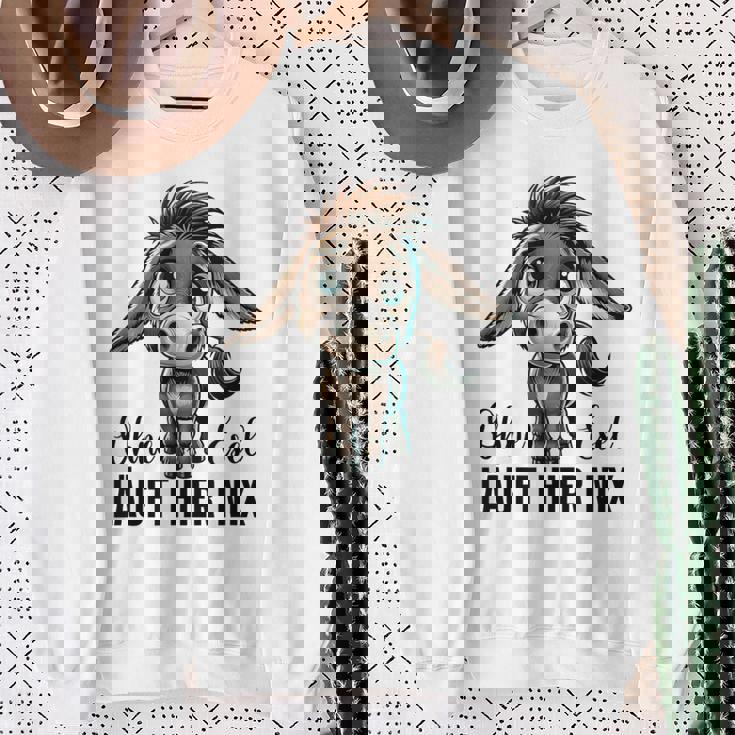 Ohne Esel Läuft Hier Nix ロバ 牧場 農業 ロバ スウェットシャツ 年配の女性への贈り物