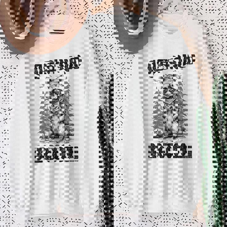 Questquad ブロッコリー 面白い 猫好き スウェットシャツ 年配の女性への贈り物