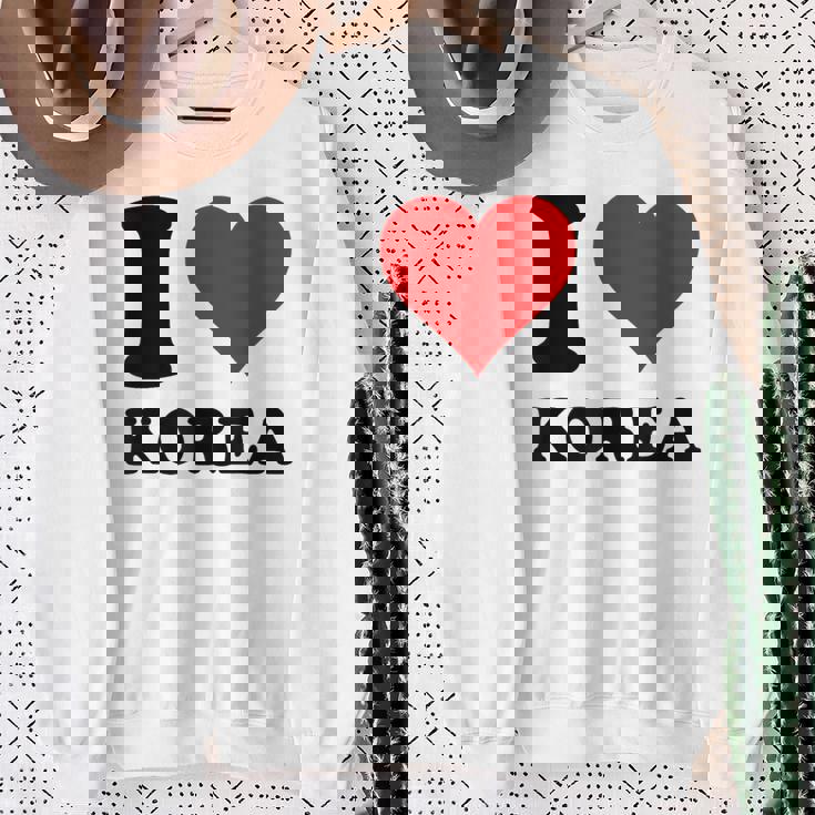 Red Heart I Love Korea スウェットシャツ 年配の女性への贈り物