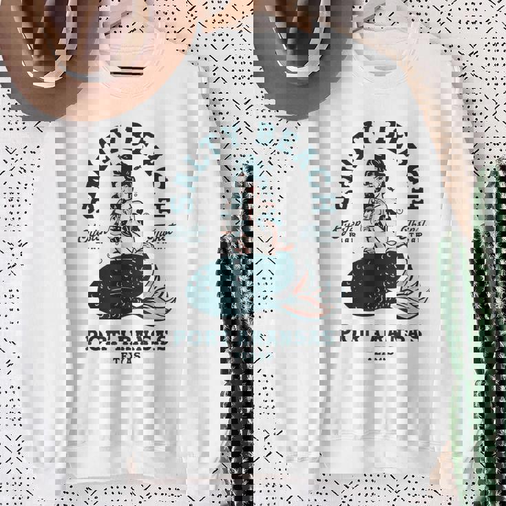 Salty Beach Port Aransas テキサス マーメイドシャツ ダイブバー オイスター スウェットシャツ 年配の女性への贈り物