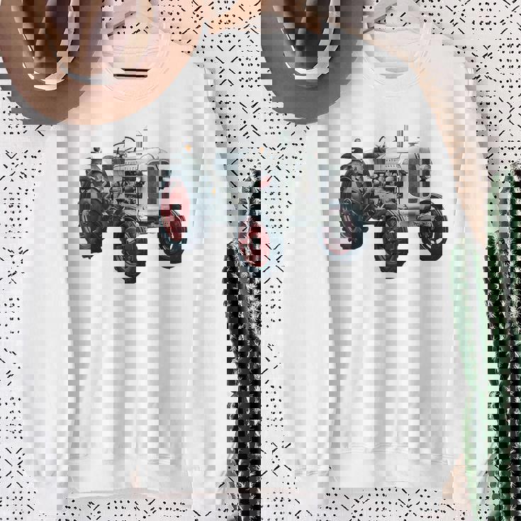 Schueller ヴィンテージ トラクター ドイツ レトロ スウェットシャツ 年配の女性への贈り物