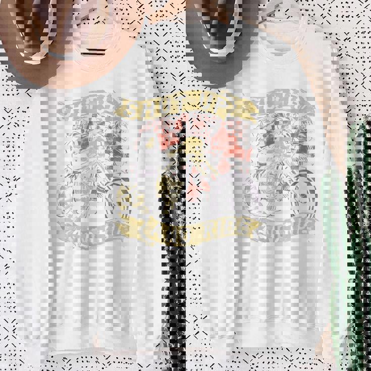 Shut Up And Ride スカルバイクシャツ バイカー グリムリーパー スウェットシャツ 年配の女性への贈り物