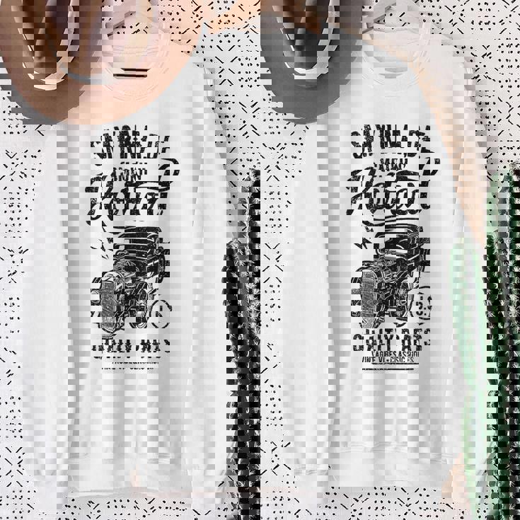 Smyrna Delaware Usa ホットロッド ビンテージスタイル カーデザイン スウェットシャツ 年配の女性への贈り物