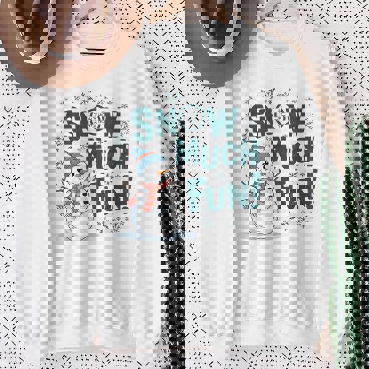 Snow Much Fun 冬 雪だるま おもしろい クリスマス キッズ レディース メンズ スウェットシャツ 年配の女性への贈り物