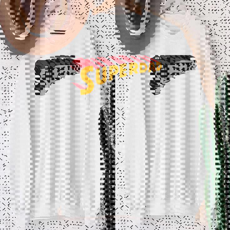 Super Daduperdad uperhero Dad スウェットシャツ 年配の女性への贈り物