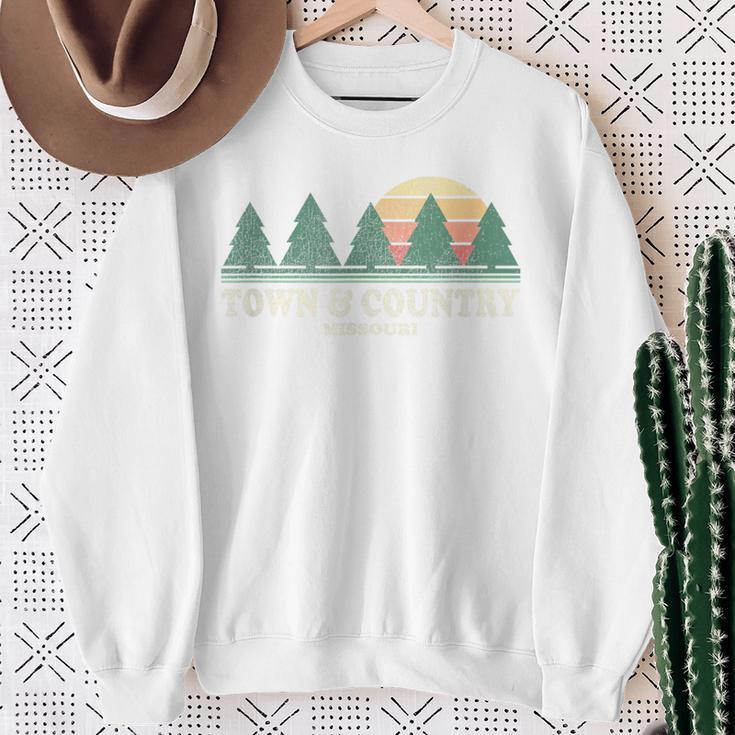 Town Country Mo ビンテージスローバックtシャツ レトロ70年代デザイン スウェットシャツ 年配の女性への贈り物