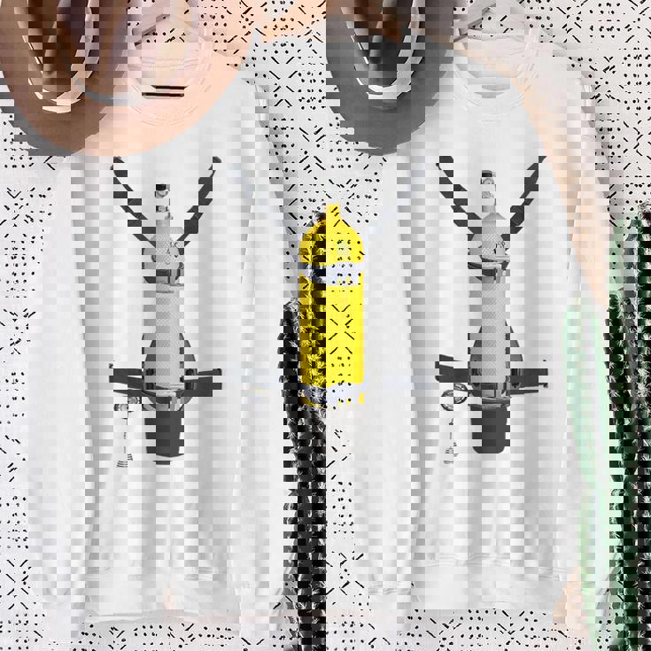 Trompe L'œil スキューバダイビングボトルバック スウェットシャツ 年配の女性への贈り物