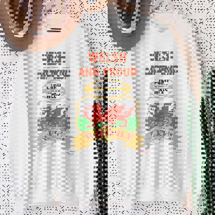 Welsh Dragon Wales ラグビートップ 長袖tシャツ スウェットシャツ 年配の女性への贈り物