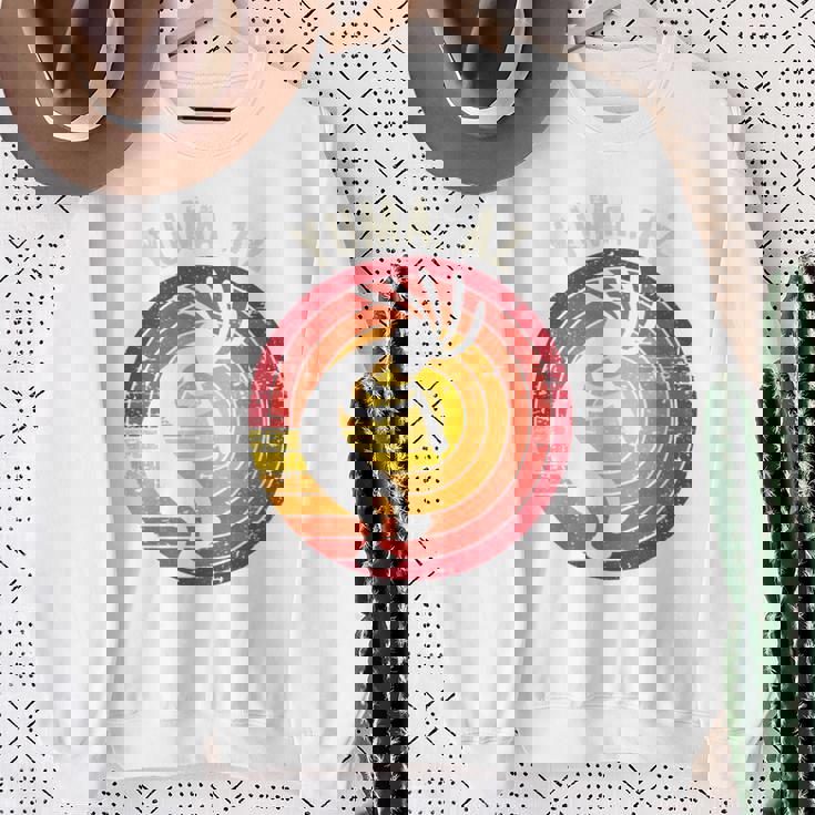 Yuma アリゾナ ダンシング ココペリ アンティーク調デザイン 長袖tシャツ スウェットシャツ 年配の女性への贈り物