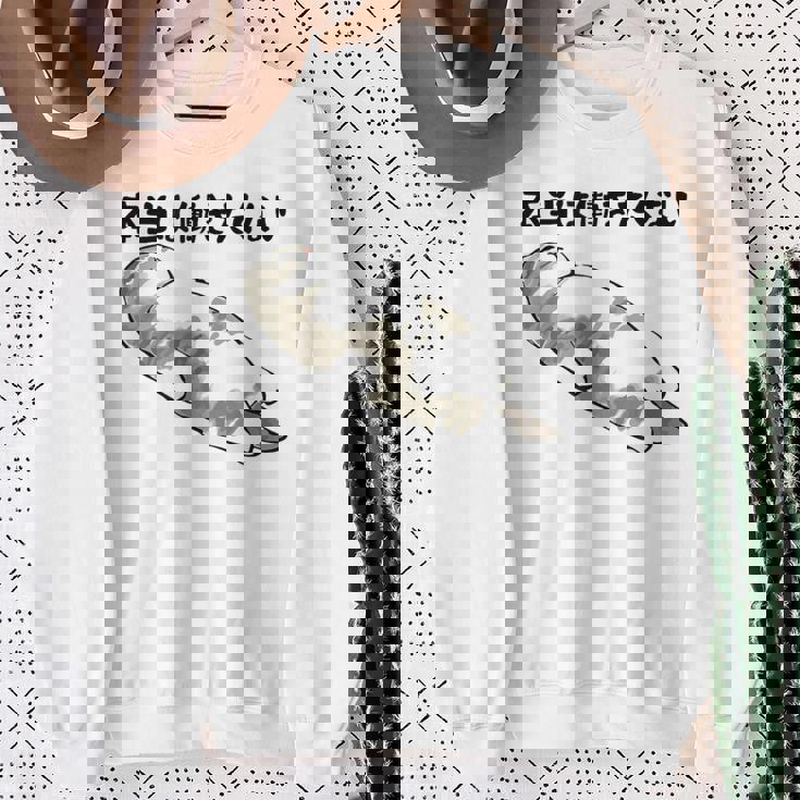 「本当は働きたくない」猫 文字入り おもしろ 筆文字 面白い 服 面白い スウェットシャツ 年配の女性への贈り物