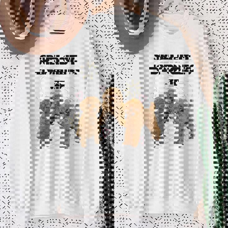 【Super Cute Toypoodles】トイプードル 実写 スウェットシャツ 年配の女性への贈り物