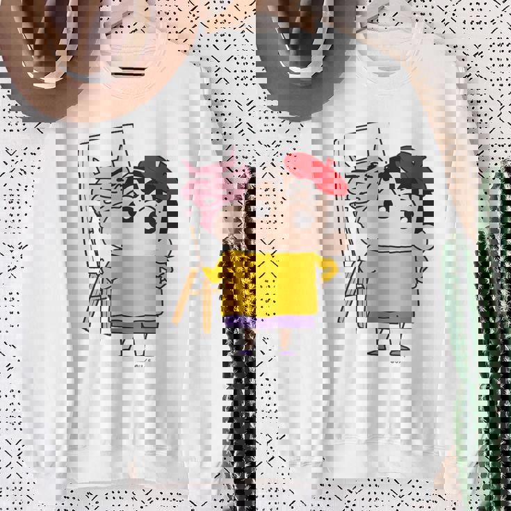 【まんが】クレヨンしんちゃん お絵描きしんちゃん スウェットシャツ 年配の女性への贈り物