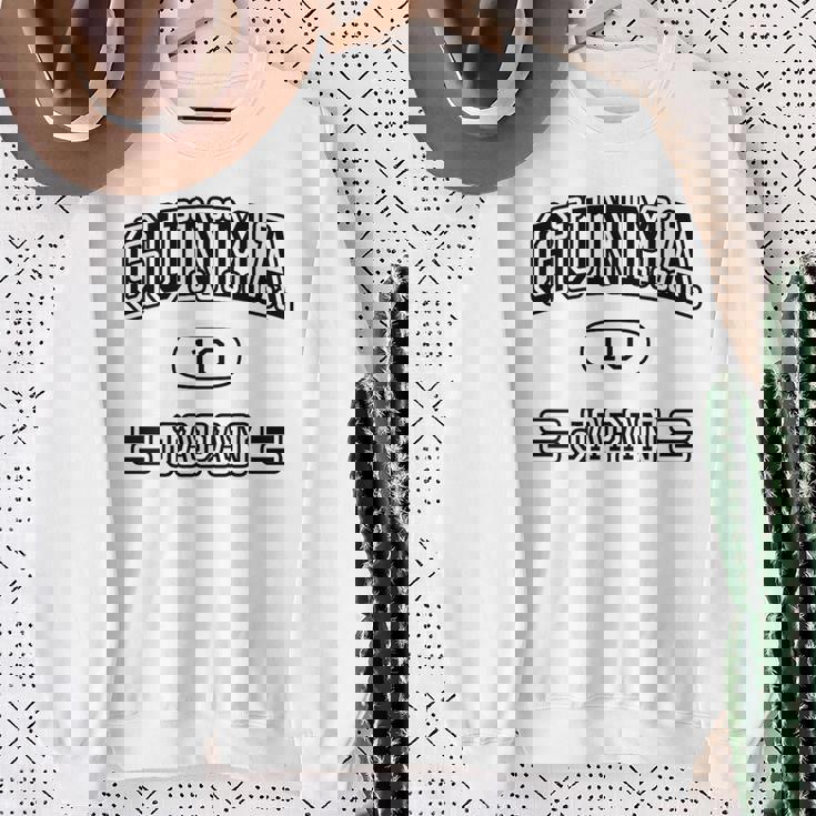 【バックプリント・背中側】群馬 Gunma【チームユニフォーム風】Jimo-T ジモティ 面白い スウェットシャツ 年配の女性への贈り物