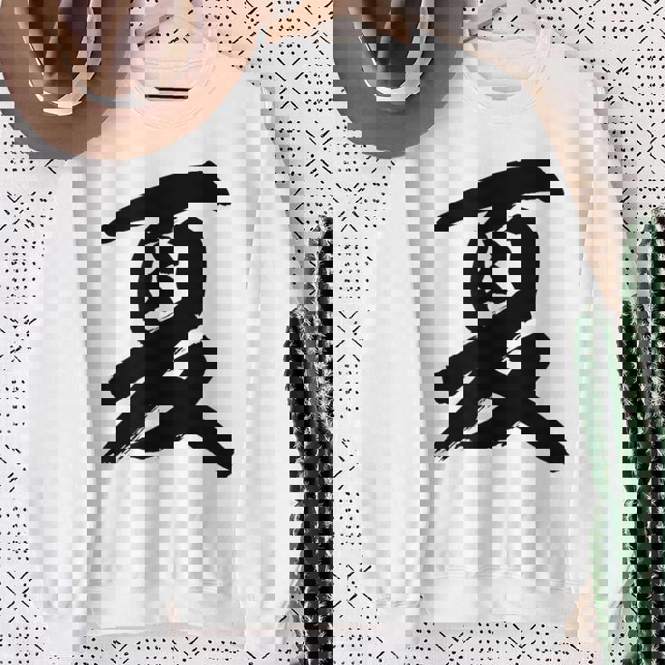 【夏】一文字 漢字 日本語 毛筆 書道 筆文字 言葉 和柄 日本 かっこいい お土産 海外 おもしろ 面白い 文字入り スウェットシャツ 年配の女性への贈り物