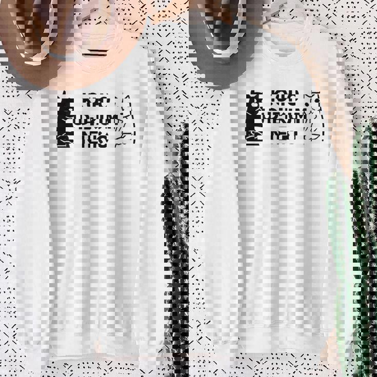 【後方腕組ネコ】猫 ネコ かわいい おもしろ 面白い 推し ヲタ オリジナル スウェットシャツ 年配の女性への贈り物