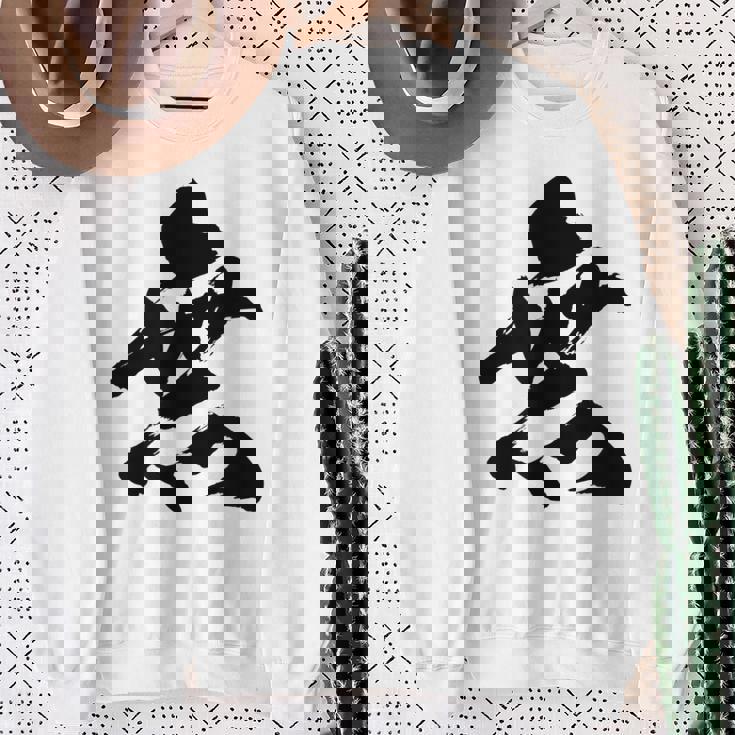 【無】一文字 漢字 日本語 毛筆 書道 筆文字 言葉 和柄 日本 かっこいい お土産 海外 おもしろ 面白い 文字入り スウェットシャツ 年配の女性への贈り物