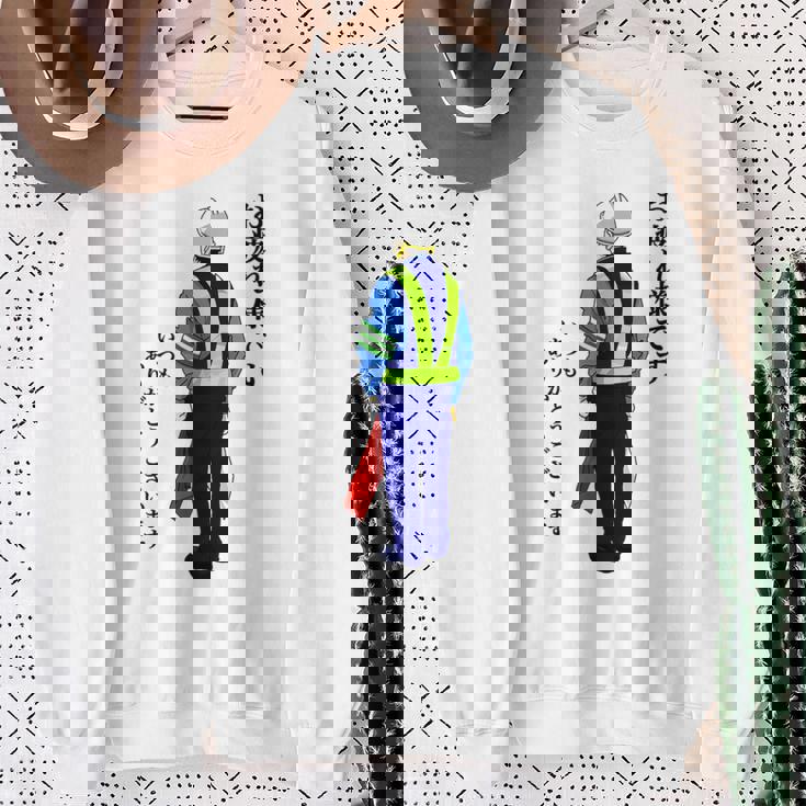 【誘導してる人】感謝を伝えるプレゼント スウェットシャツ 年配の女性への贈り物