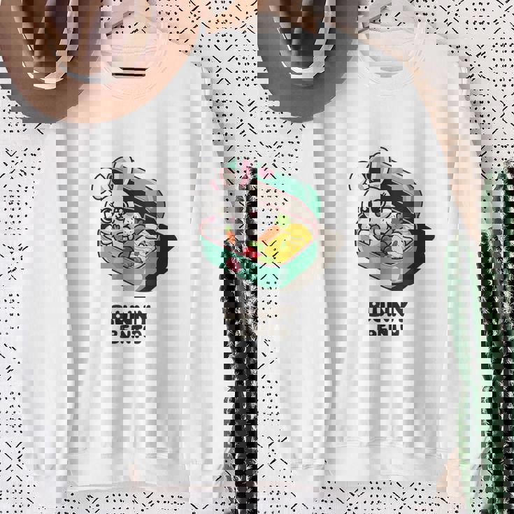 うさぎ弁当 かわいいウサギの和風弁当 ダジャレ スウェットシャツ 年配の女性への贈り物