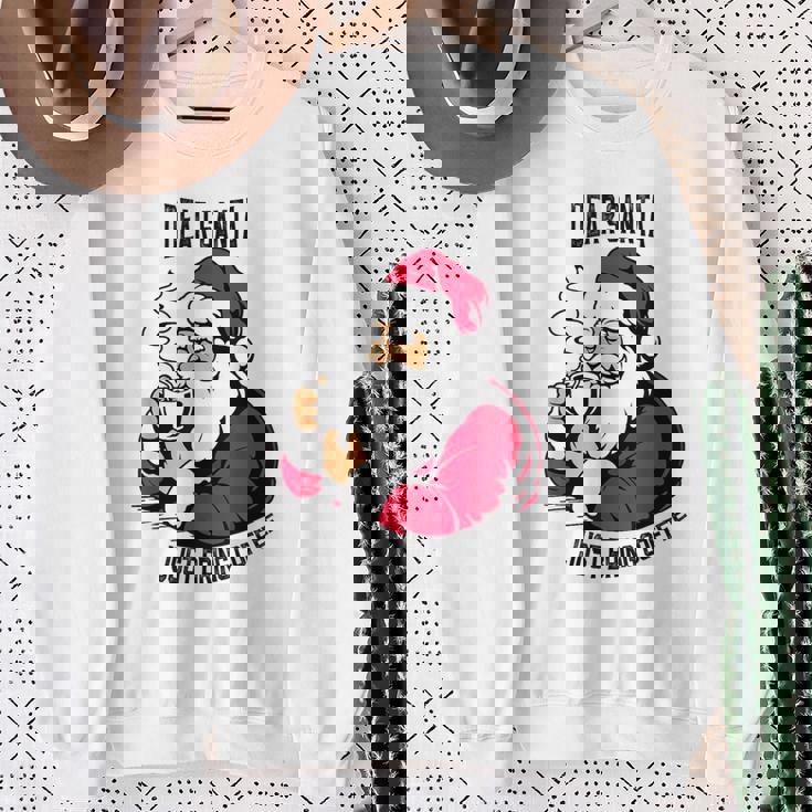 おもしろい親愛なるサンタさん、コーヒーを持ってきてクリスマスクリスマス スウェットシャツ 年配の女性への贈り物