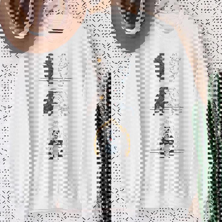 おもしろパンダ パンダ フュージョン ギフト シャツ かわいい シロクマ スウェットシャツ 年配の女性への贈り物