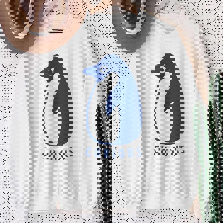 かわいいアデリーペンギン、学習者や探検家のためのミニマルアート。 スウェットシャツ 年配の女性への贈り物