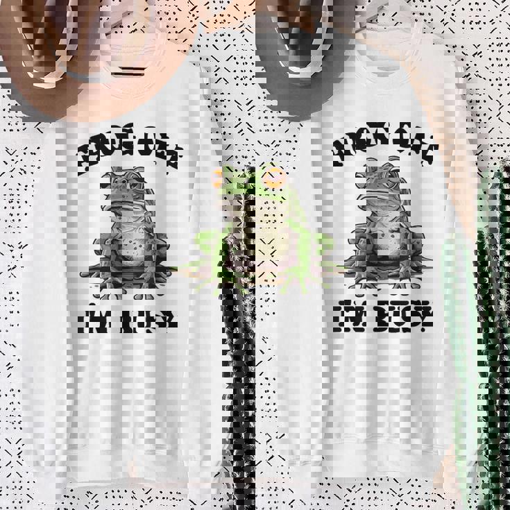 かわいいカエルデザイン スウェットシャツ 年配の女性への贈り物