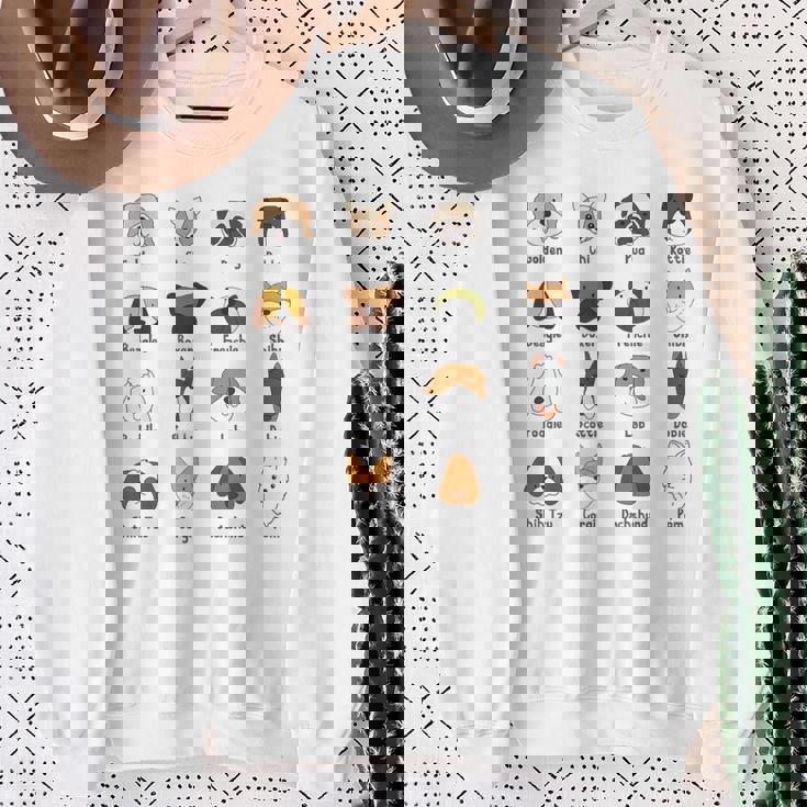 かわいい面白い犬種 スウェットシャツ 年配の女性への贈り物