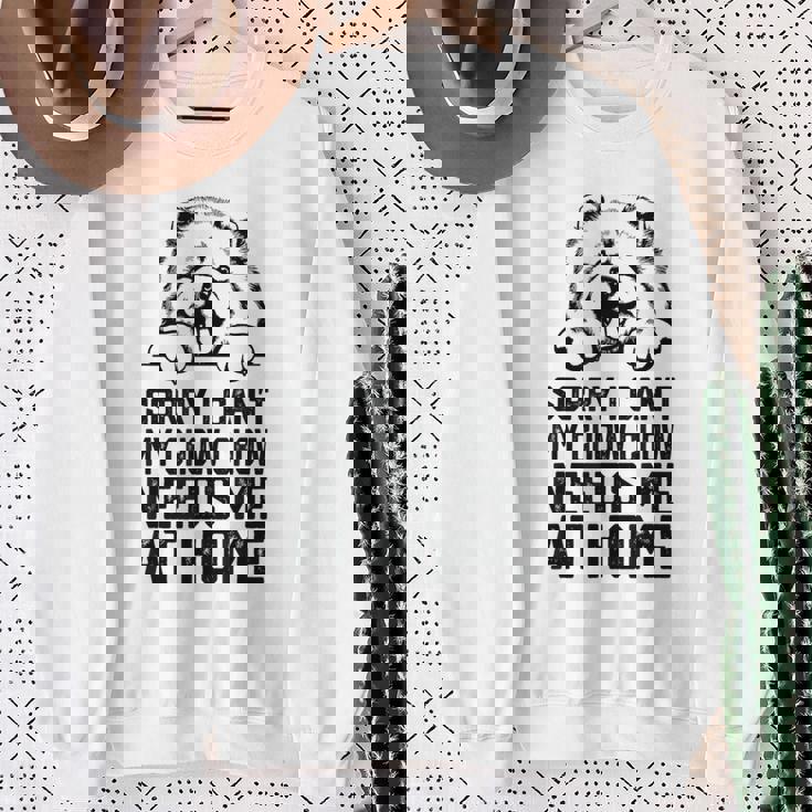 ごめんなさい、チャウチャウには家に私が必要です、チャウチャウのお父さん スウェットシャツ 年配の女性への贈り物