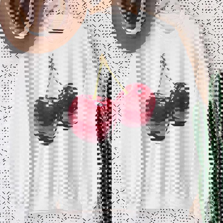 さくらんぼ フルーツ モチーフ イラスト さくらんぼ スウェットシャツ 年配の女性への贈り物