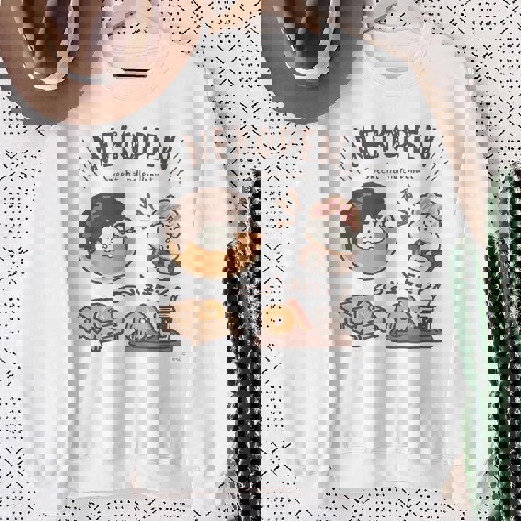 ねこぺん日和 ドーナツ スウェットシャツ 年配の女性への贈り物