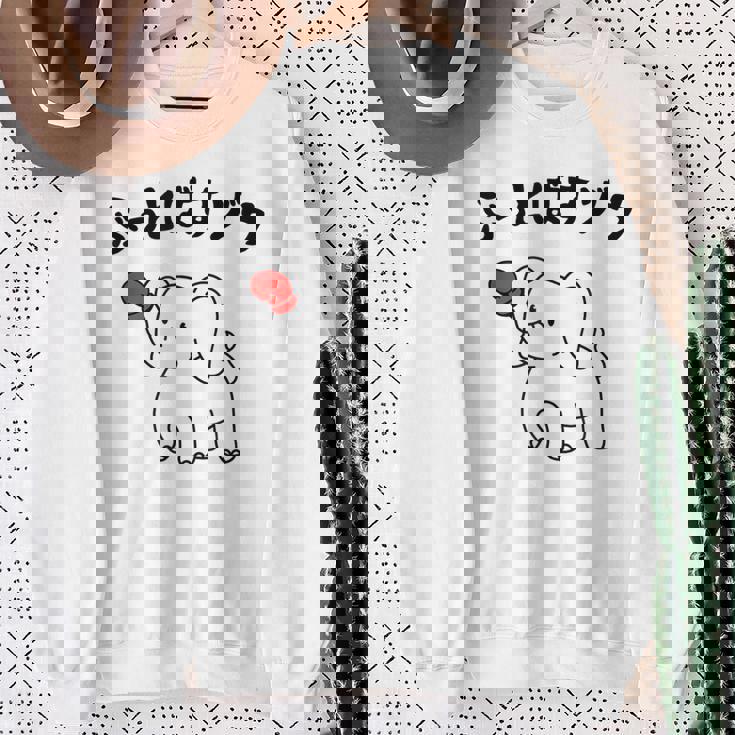 ぶっとばすゾウ オヤジギャグ おやじギャグ ジョーク ダジャレ好き 面白いネタ ダジャレ おもしろ スウェットシャツ 年配の女性への贈り物