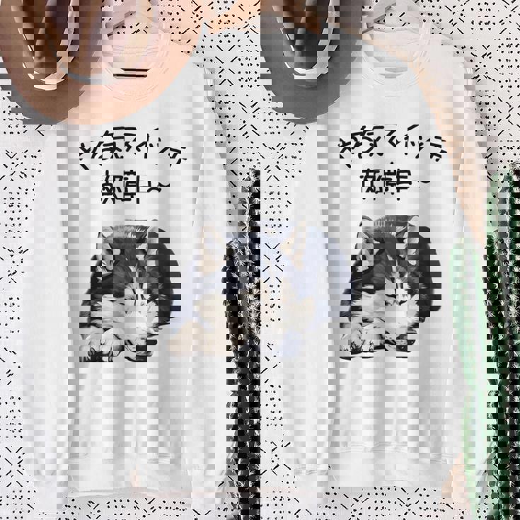 やる気スイッチ故障中 ・ シベリアン・ハスキー犬 スウェットシャツ 年配の女性への贈り物