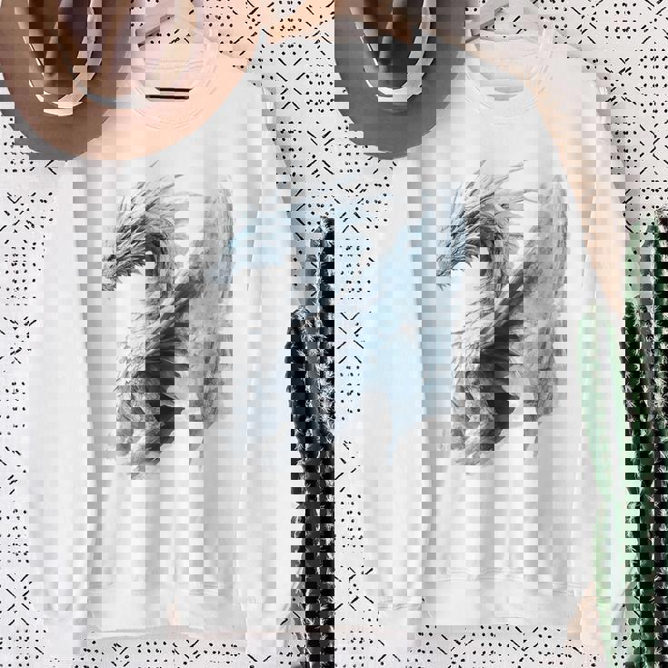 アイスドラゴン グラフィック 神話アート アイスドラゴン スウェットシャツ 年配の女性への贈り物