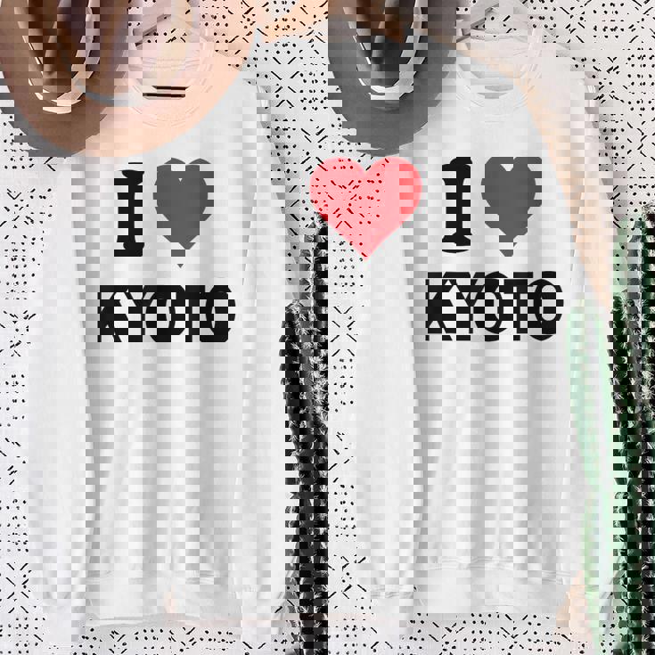 アイハート 京都 日本ラブ 日本土産 スウェットシャツ 年配の女性への贈り物