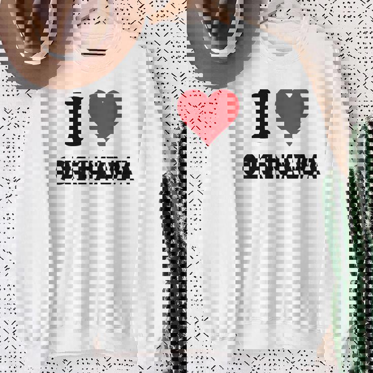 アイハート 沖縄 日本 大好き 日本土産アイテム スウェットシャツ 年配の女性への贈り物