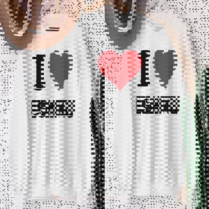 アイハート 牛久ジャパン ラブ 日本土産 スウェットシャツ 年配の女性への贈り物